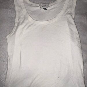Universal Thread White Ribbed Muscle Tank Top